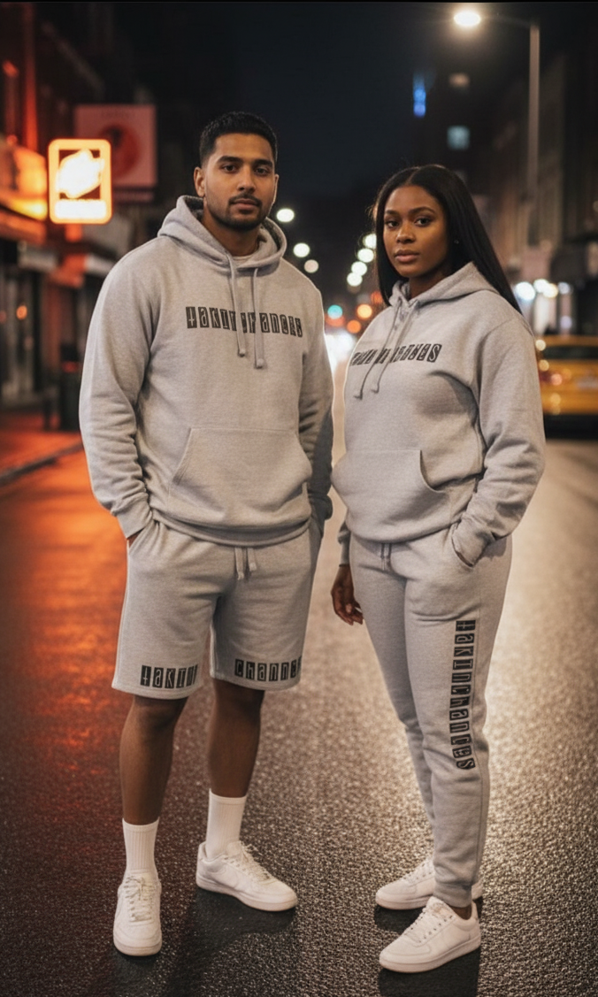 Taking Chances Gray Short Set
